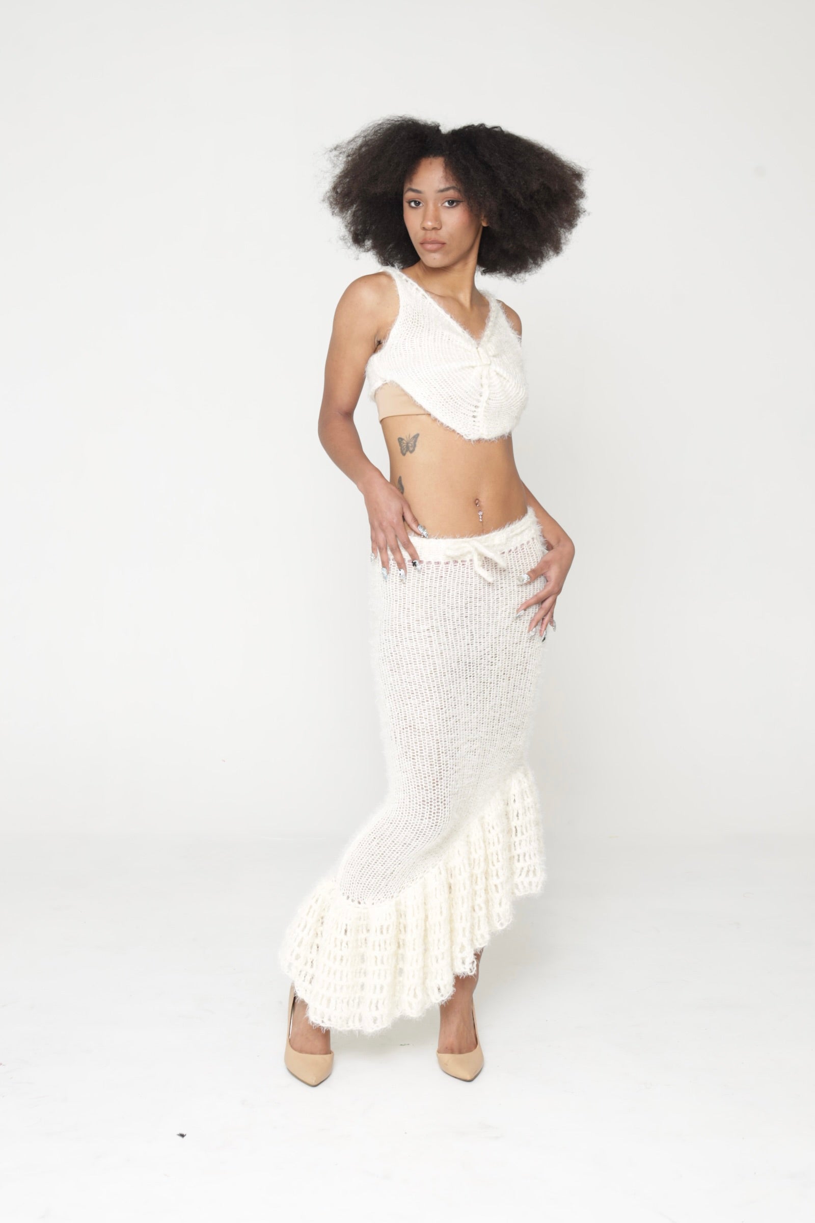 Yeti Asymmetrical ruffle skirt