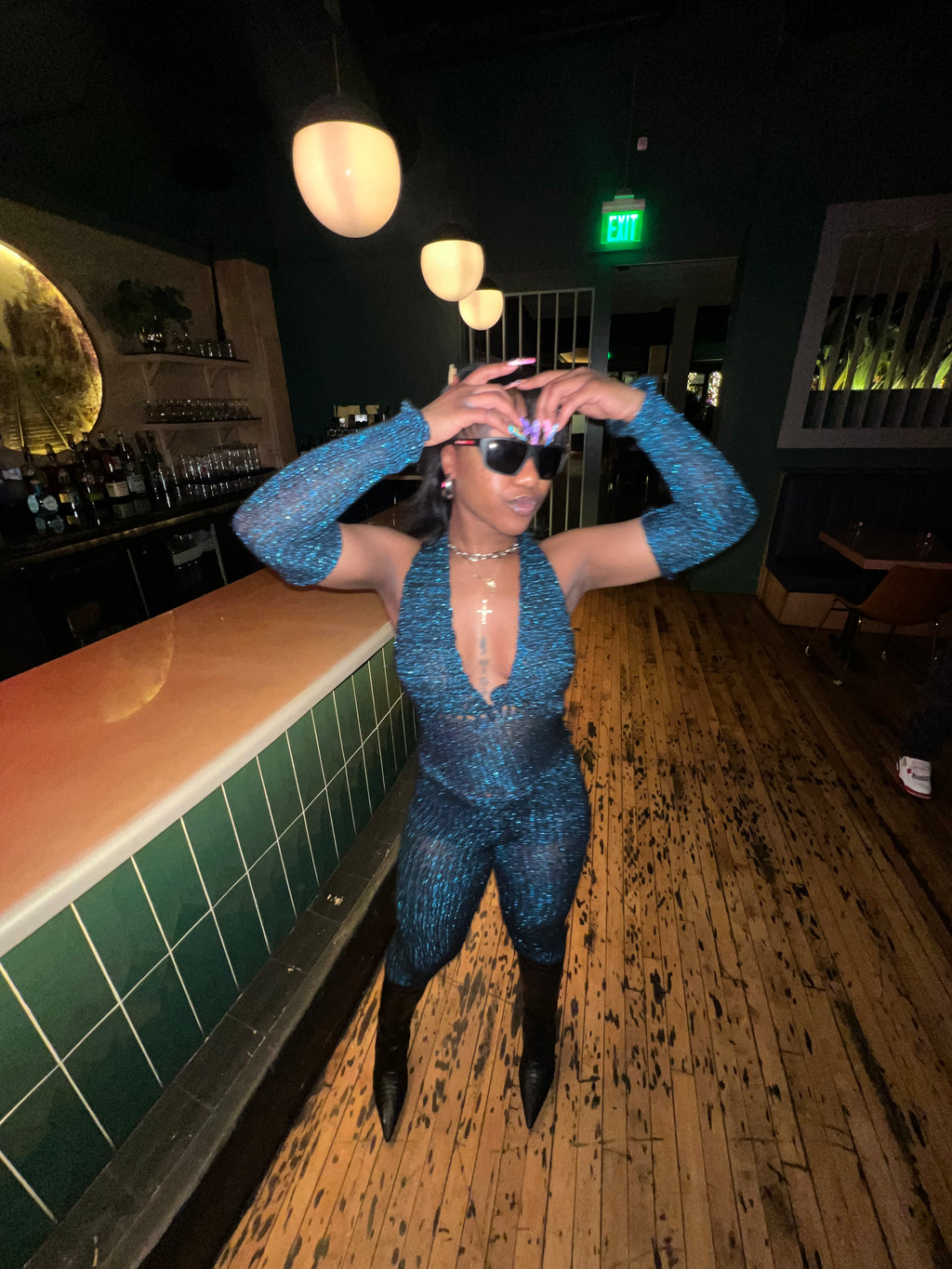 intergalactica crochet maxi dress