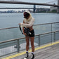 Super Cropped Cowl Neck Hoodie